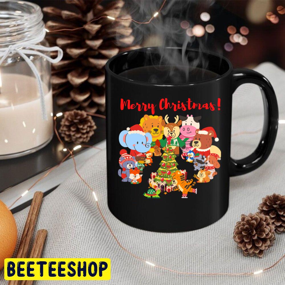 Christmas Fun With Animals Friends Trending Unisex Hoodie Christmas Fun With Animals Friends Trending Unisex Hoodie