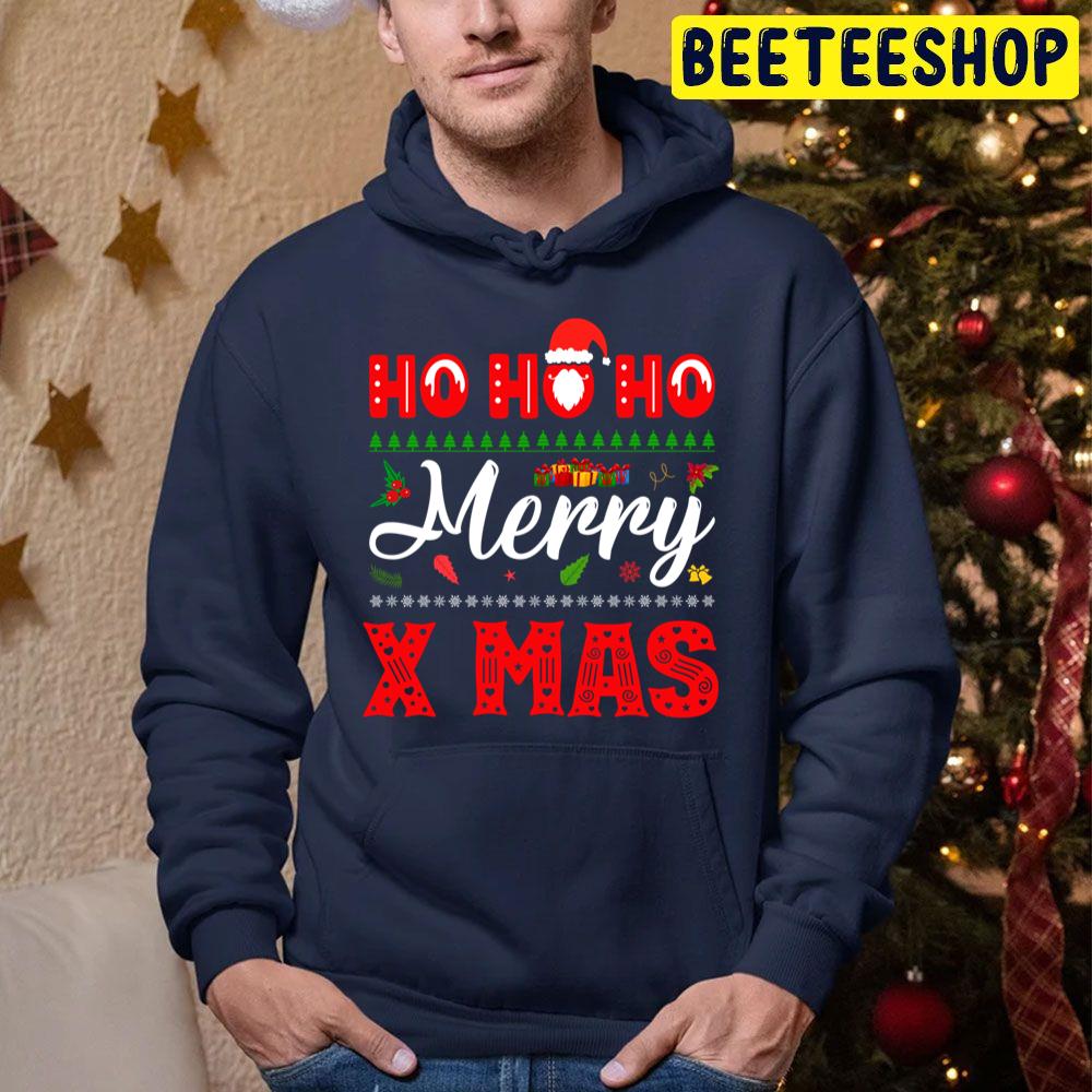 Christmas Ho Ho Ho Merry X Mas Trending Unisex Hoodie Christmas Ho Ho Ho Merry X Mas Trending Unisex Hoodie