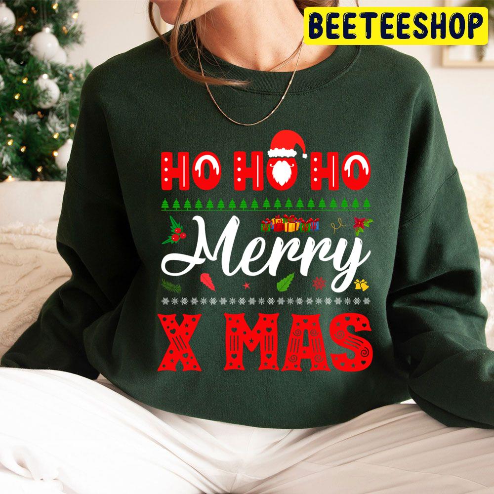 Christmas Ho Ho Ho Merry X Mas Trending Unisex Hoodie Christmas Ho Ho Ho Merry X Mas Trending Unisex Hoodie