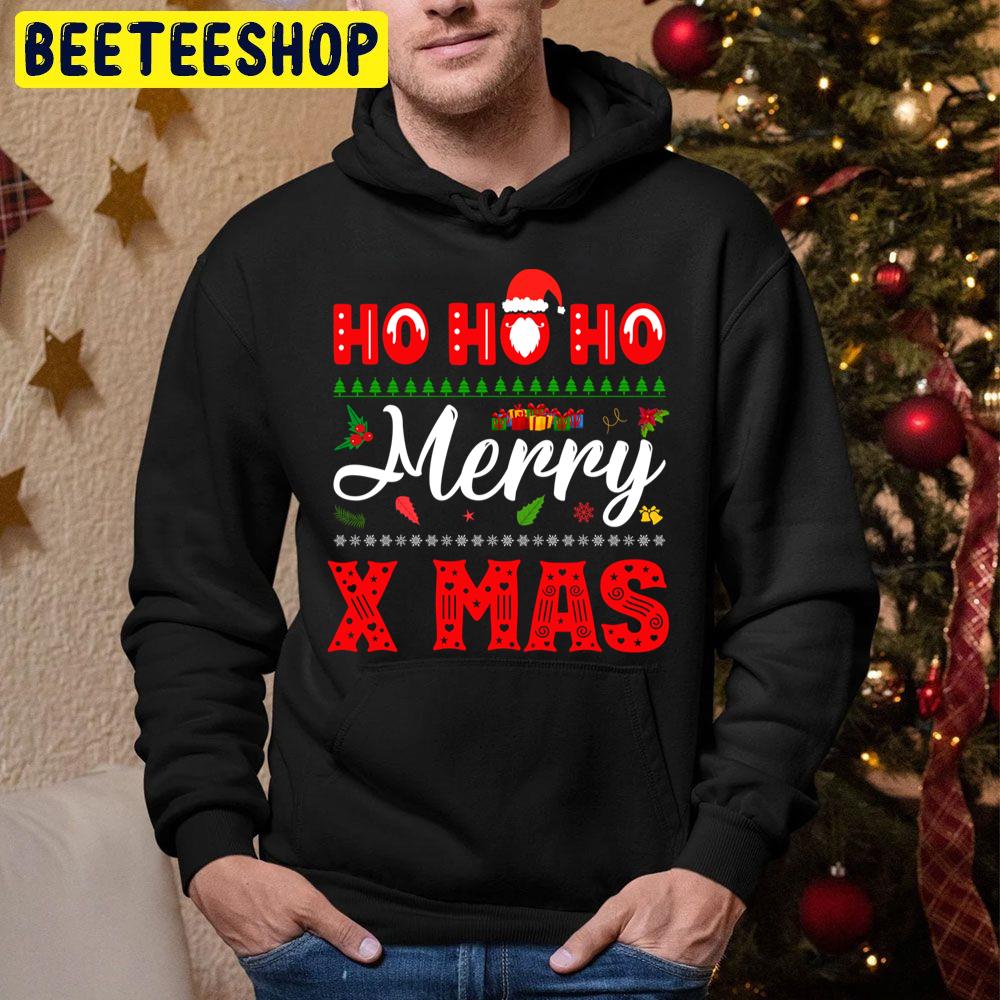 Christmas Ho Ho Ho Merry X Mas Trending Unisex Hoodie Christmas Ho Ho Ho Merry X Mas Trending Unisex Hoodie