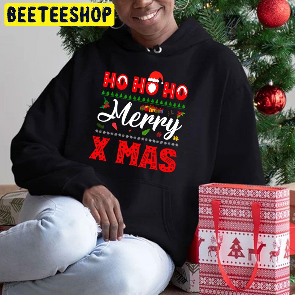 Christmas Ho Ho Ho Merry X Mas Trending Unisex Hoodie Christmas Ho Ho Ho Merry X Mas Trending Unisex Hoodie