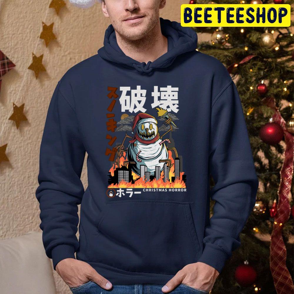 Christmas Horror Movies Terrifying Snow Monster Trending Unisex Hoodie Christmas Horror Movies Terrifying Snow Monster Trending Unisex Hoodie