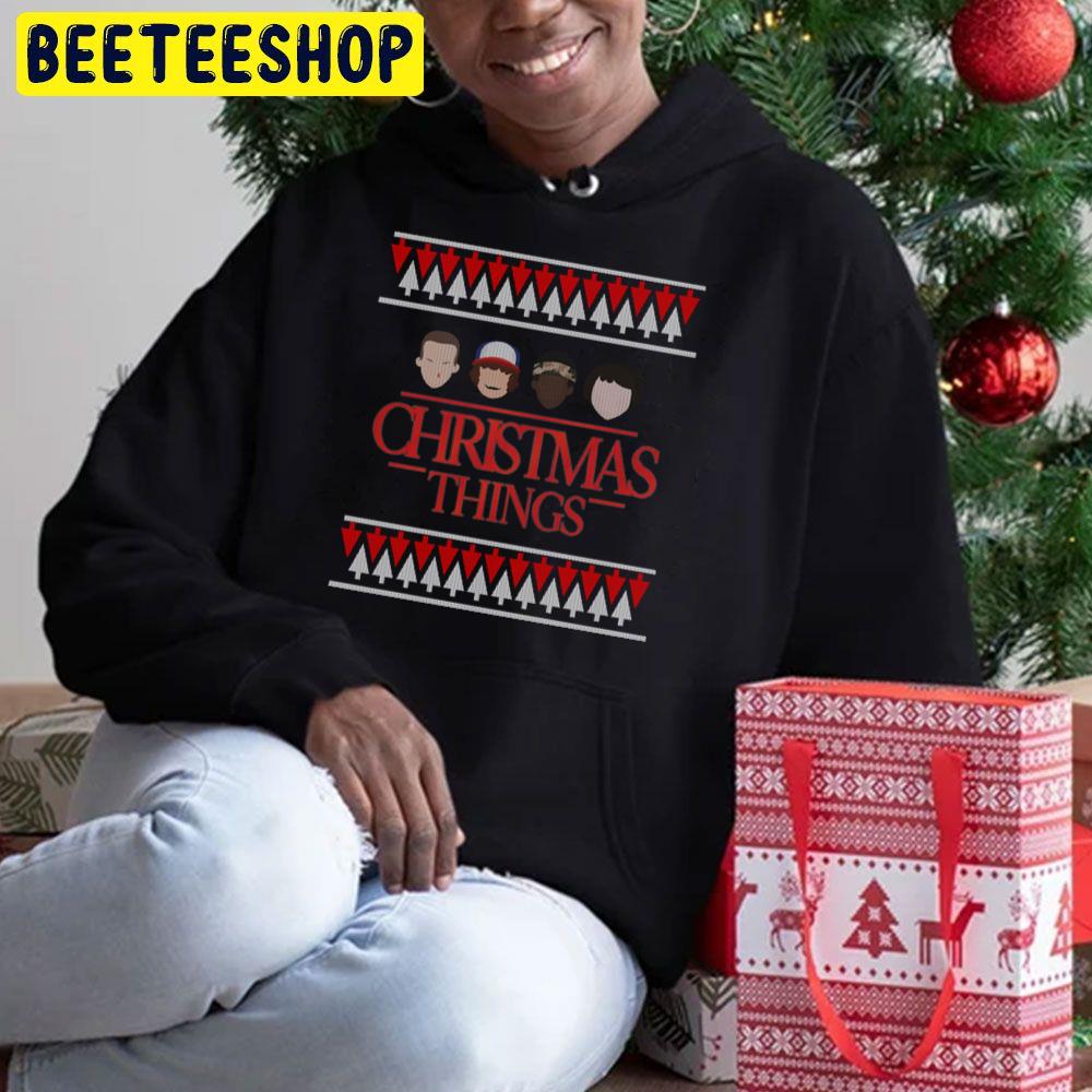 Christmas Things Funny Parody Stranger Things Film Trending Unisex Hoodie Christmas Things Funny Parody Stranger Things Film Trending Unisex Hoodie