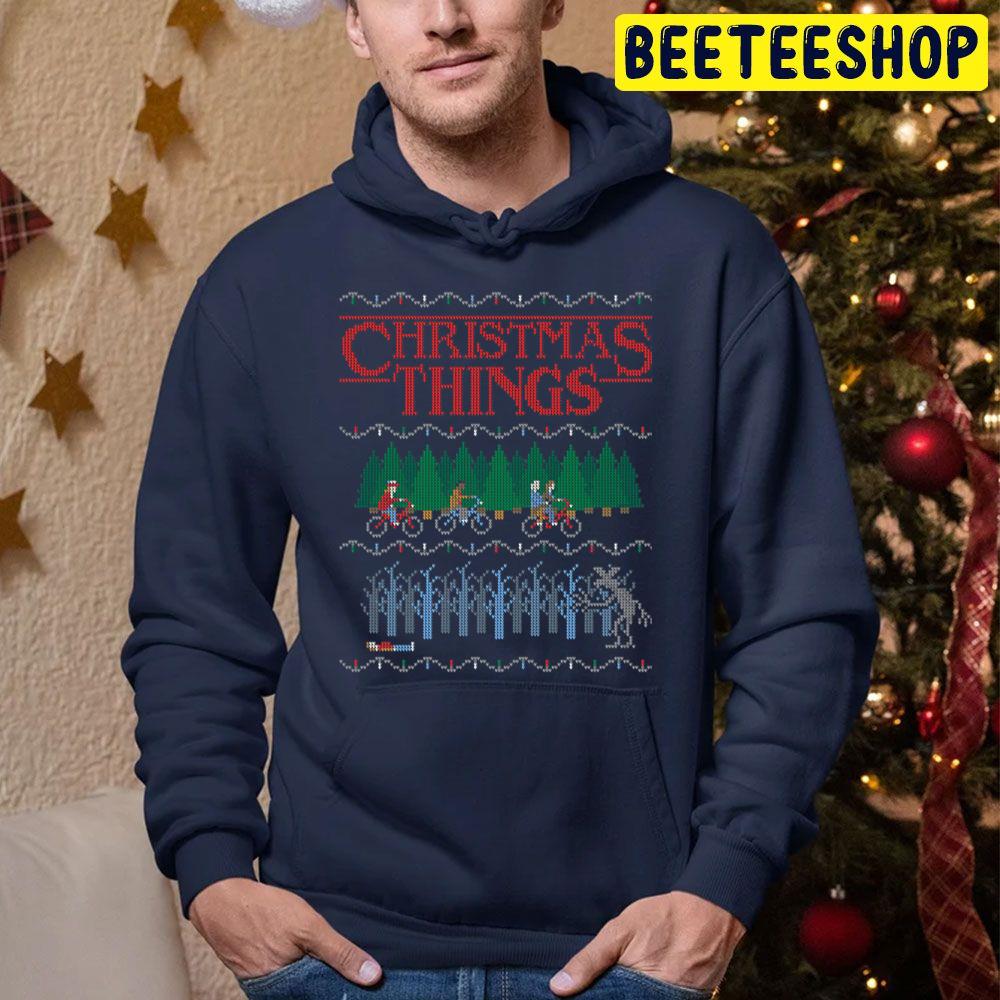 Christmas Things Stranger Things 4 Style Trending Unisex Hoodie Christmas Things Stranger Things 4 Style Trending Unisex Hoodie