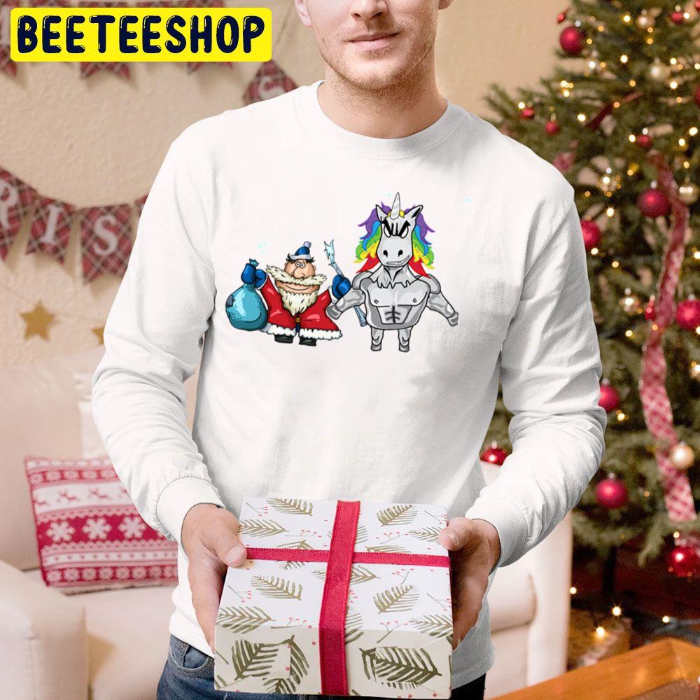 Christmas Unicorn And Santar Clau Trending Unisex Hoodie Christmas Unicorn And Santar Clau Trending Unisex Hoodie
