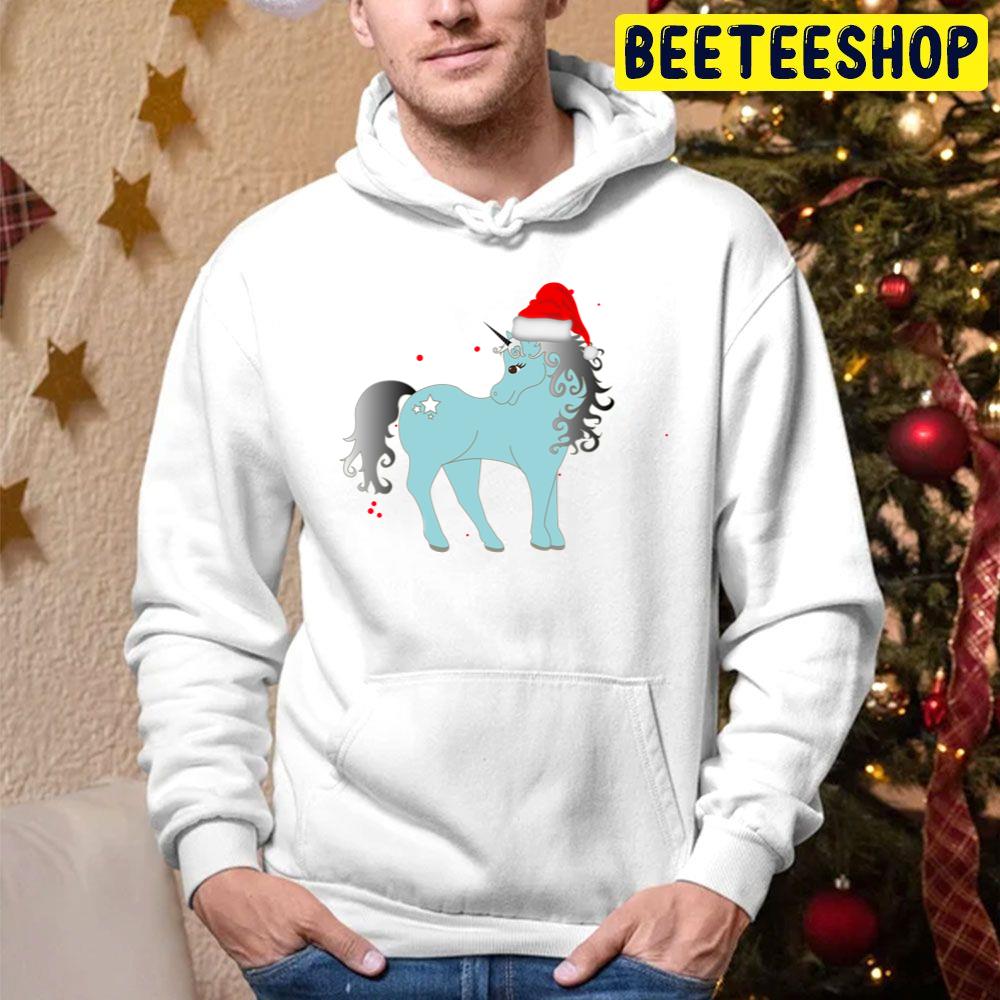 Christmas Unicorn Wear Santa Hat Trending Unisex Hoodie Christmas Unicorn Wear Santa Hat Trending Unisex Hoodie