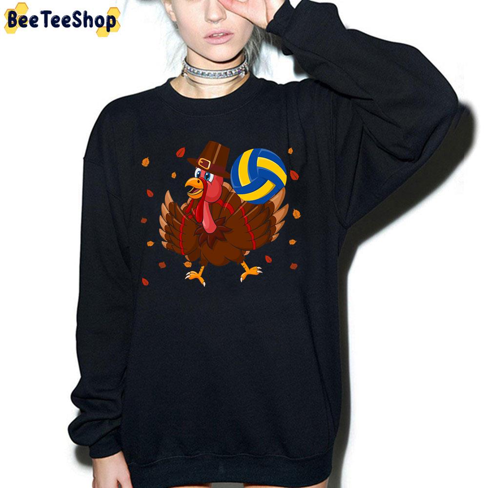 Cool Turkey Playing Volleyball Thanksgiving Day Trending Unisex Sweatshirt Cool Turkey Playing Volleyball Thanksgiving Day Trending Unisex Sweatshirt