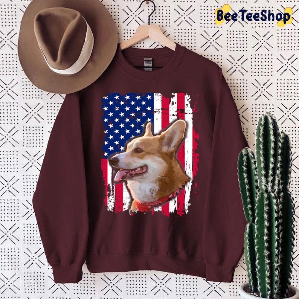 Corgi Us Flag 4th Of July Trending Unisex Sweatshirt Corgi Us Flag 4th Of July Trending Unisex Sweatshirt