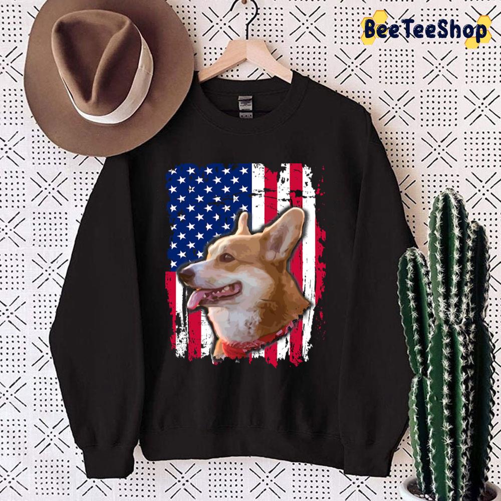 Corgi Us Flag 4th Of July Trending Unisex Sweatshirt Corgi Us Flag 4th Of July Trending Unisex Sweatshirt