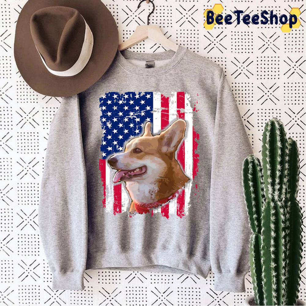 Corgi Us Flag 4th Of July Trending Unisex Sweatshirt Corgi Us Flag 4th Of July Trending Unisex Sweatshirt