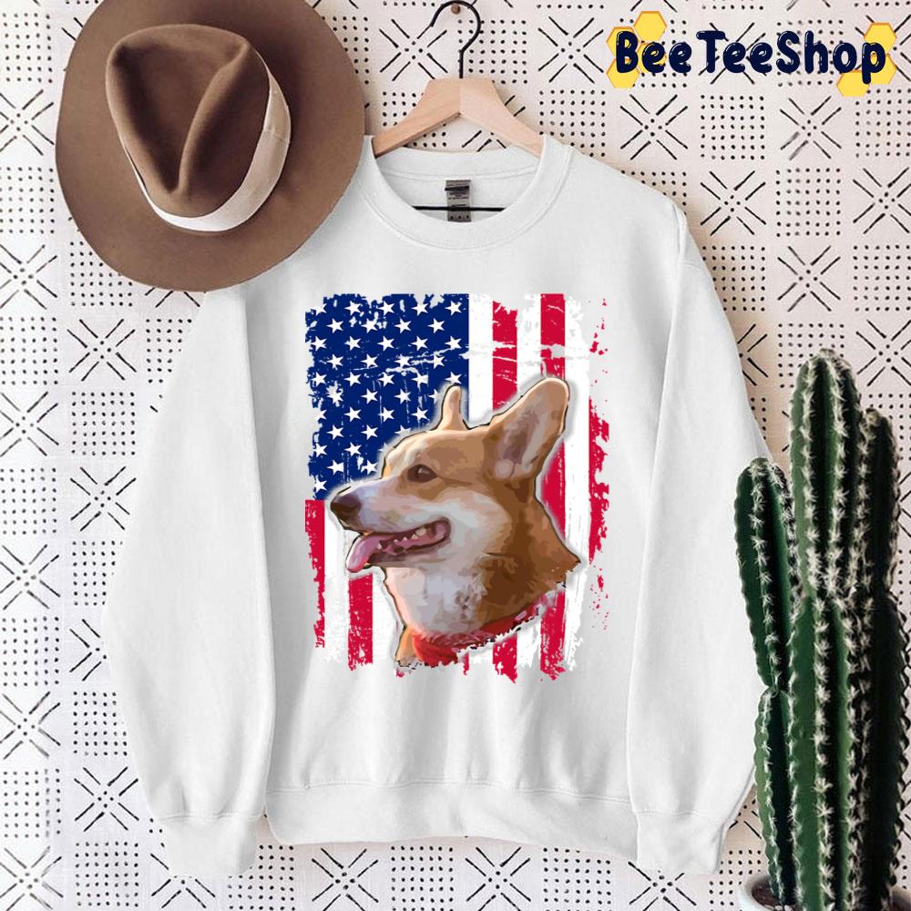 Corgi Us Flag 4th Of July Trending Unisex Sweatshirt Corgi Us Flag 4th Of July Trending Unisex Sweatshirt
