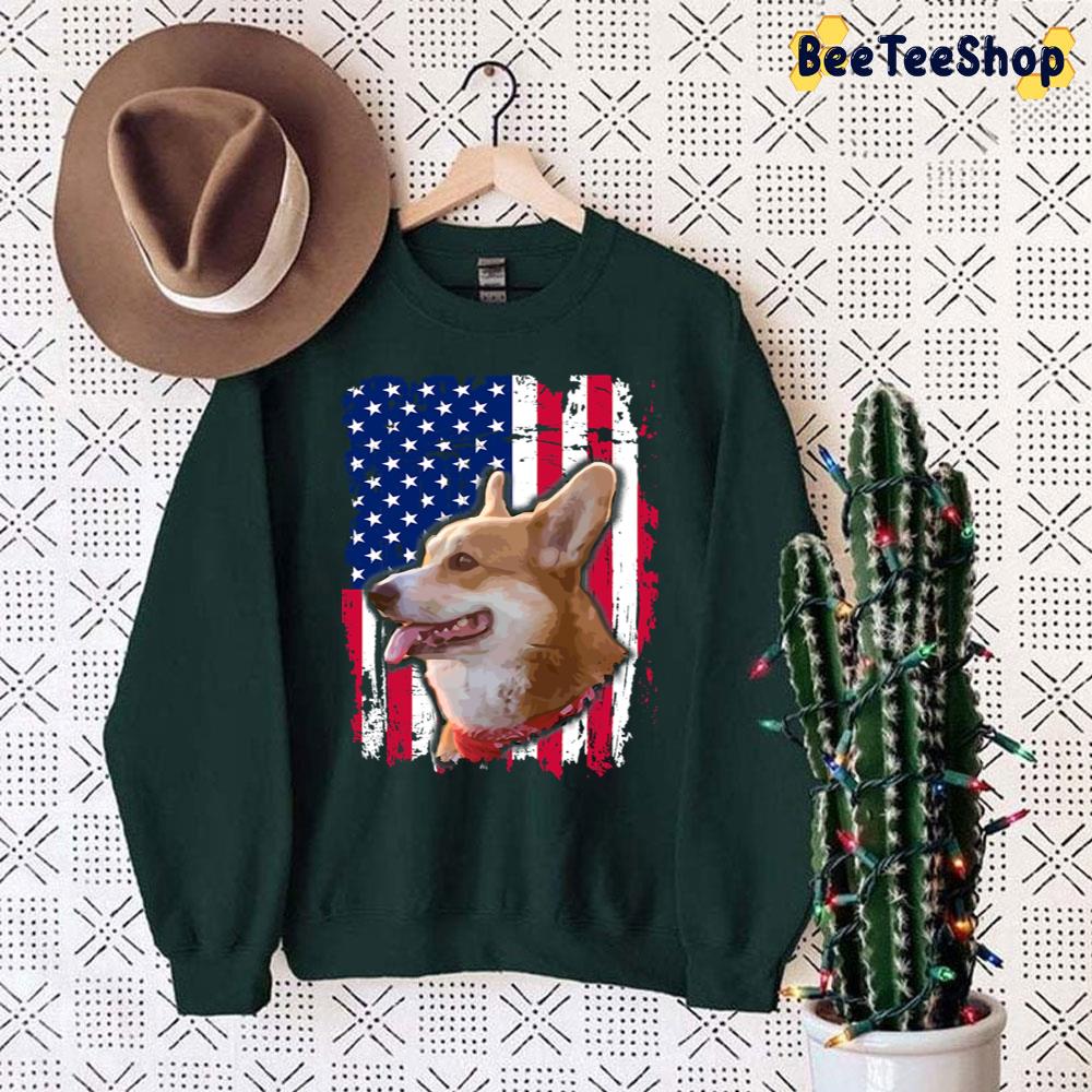 Corgi Us Flag 4th Of July Trending Unisex Sweatshirt Corgi Us Flag 4th Of July Trending Unisex Sweatshirt