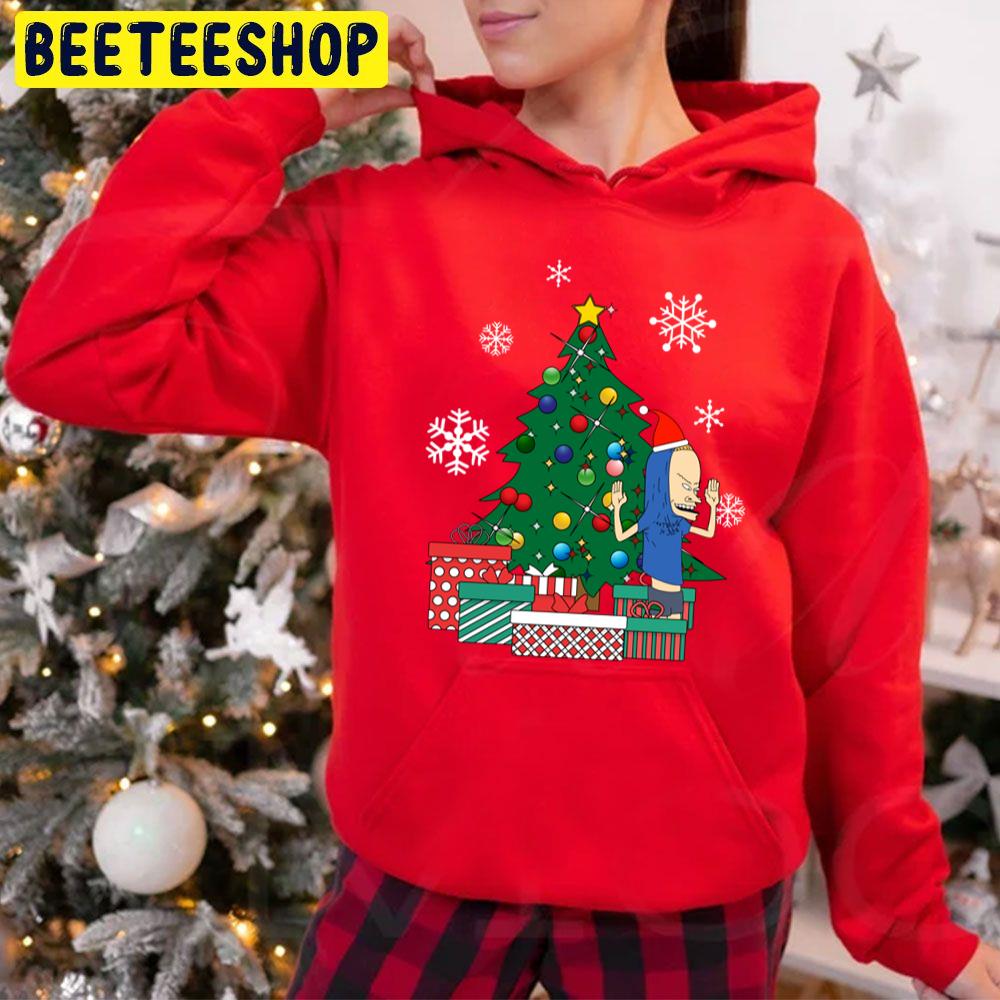 Cornholio Around The Christmas Tree Trending Unisex Hoodie Cornholio Around The Christmas Tree Trending Unisex Hoodie