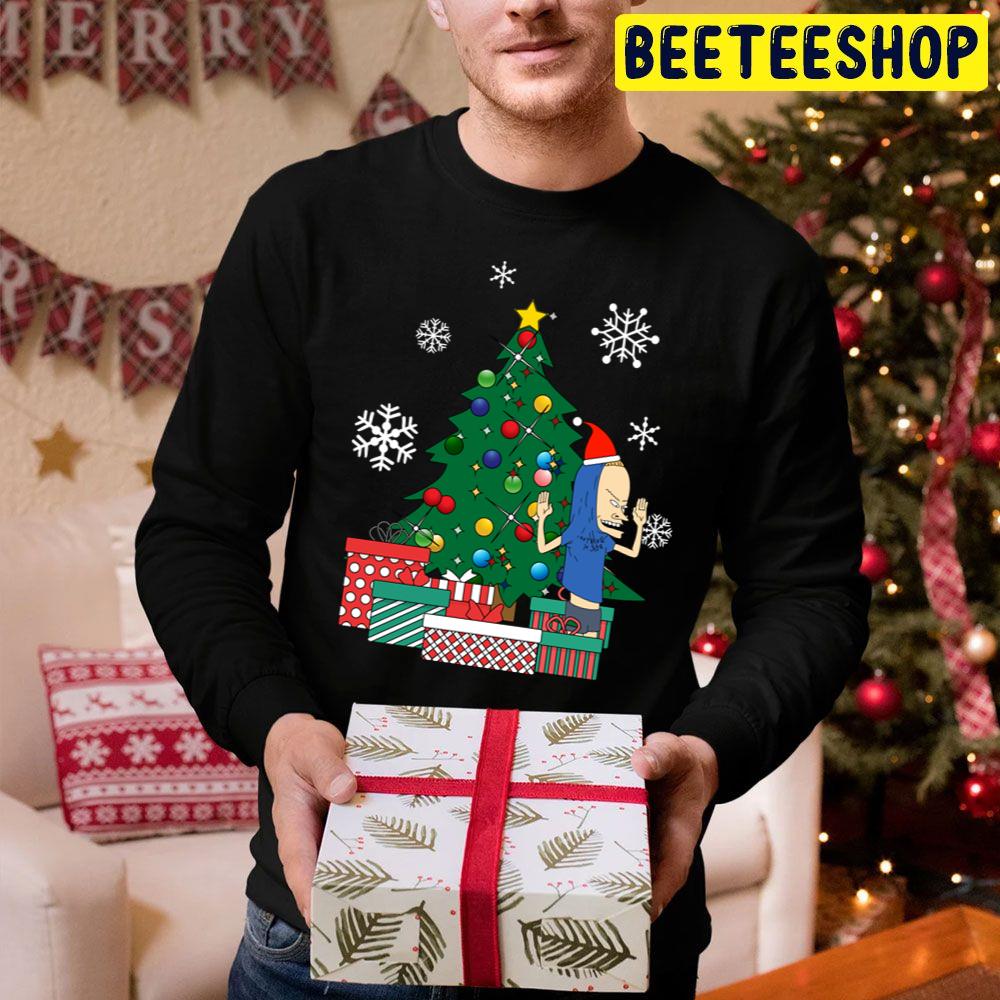 Cornholio Around The Christmas Tree Trending Unisex Hoodie Cornholio Around The Christmas Tree Trending Unisex Hoodie