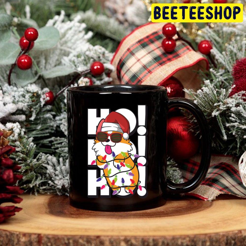 Cute And Witty Corgi Wrapped In Christmas Lights Wearing Santa Hat And Sunglasses Ho Ho Ho Trending Unisex Hoodie Cute And Witty Corgi Wrapped In Christmas Lights Wearing Santa Hat And Sunglasses Ho Ho Ho Trending Unisex Hoodie