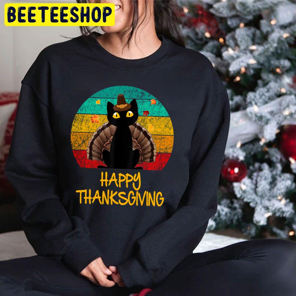 Cute Black Cat Cosplay Turley Happy Thanksgiving Trending Unisex Hoodie Cute Black Cat Cosplay Turley Happy Thanksgiving Trending Unisex Hoodie