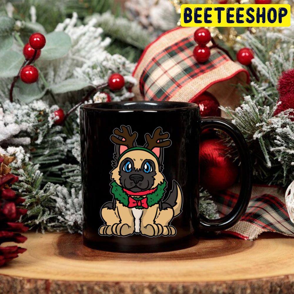 Cute Black German Shepherd Puppie Christmas Xmas Trending Unisex Hoodie Cute Black German Shepherd Puppie Christmas Xmas Trending Unisex Hoodie