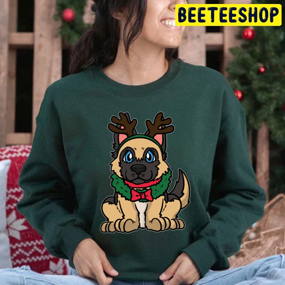 Cute Black German Shepherd Puppie Christmas Xmas Trending Unisex Hoodie Cute Black German Shepherd Puppie Christmas Xmas Trending Unisex Hoodie