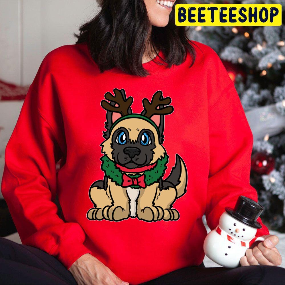 Cute Black German Shepherd Puppie Christmas Xmas Trending Unisex Hoodie Cute Black German Shepherd Puppie Christmas Xmas Trending Unisex Hoodie