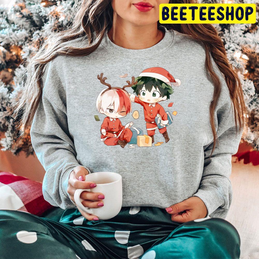 Cute Chibi My Hero Christmas Christmas Trending Unisex Hoodie Cute Chibi My Hero Christmas Christmas Trending Unisex Hoodie