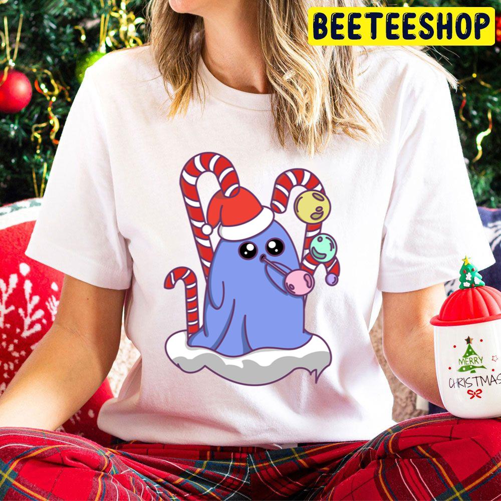 Cute Christmas Ghost Eating Candy Trending Unisex Hoodie Cute Christmas Ghost Eating Candy Trending Unisex Hoodie