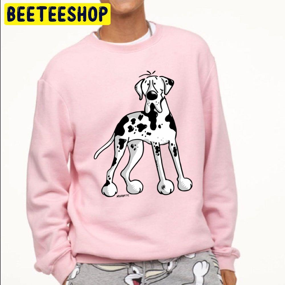 Cute Great Dane Cartoon Trending Unisex Sweatshirt Cute Great Dane Cartoon Trending Unisex Sweatshirt