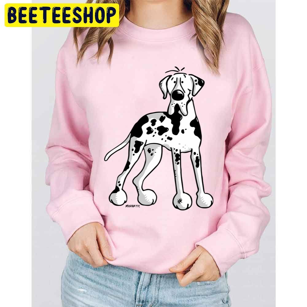 Cute Great Dane Cartoon Trending Unisex Sweatshirt Cute Great Dane Cartoon Trending Unisex Sweatshirt