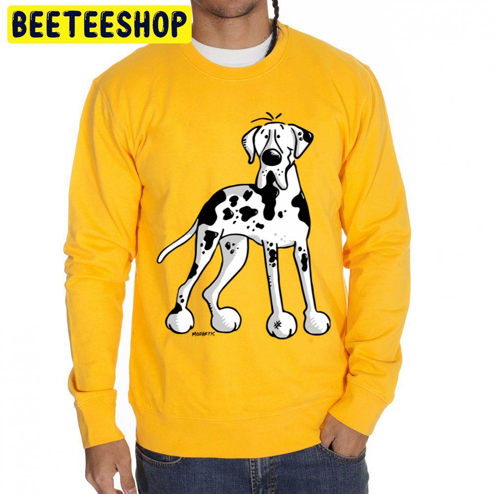 Cute Great Dane Cartoon Trending Unisex Sweatshirt Cute Great Dane Cartoon Trending Unisex Sweatshirt