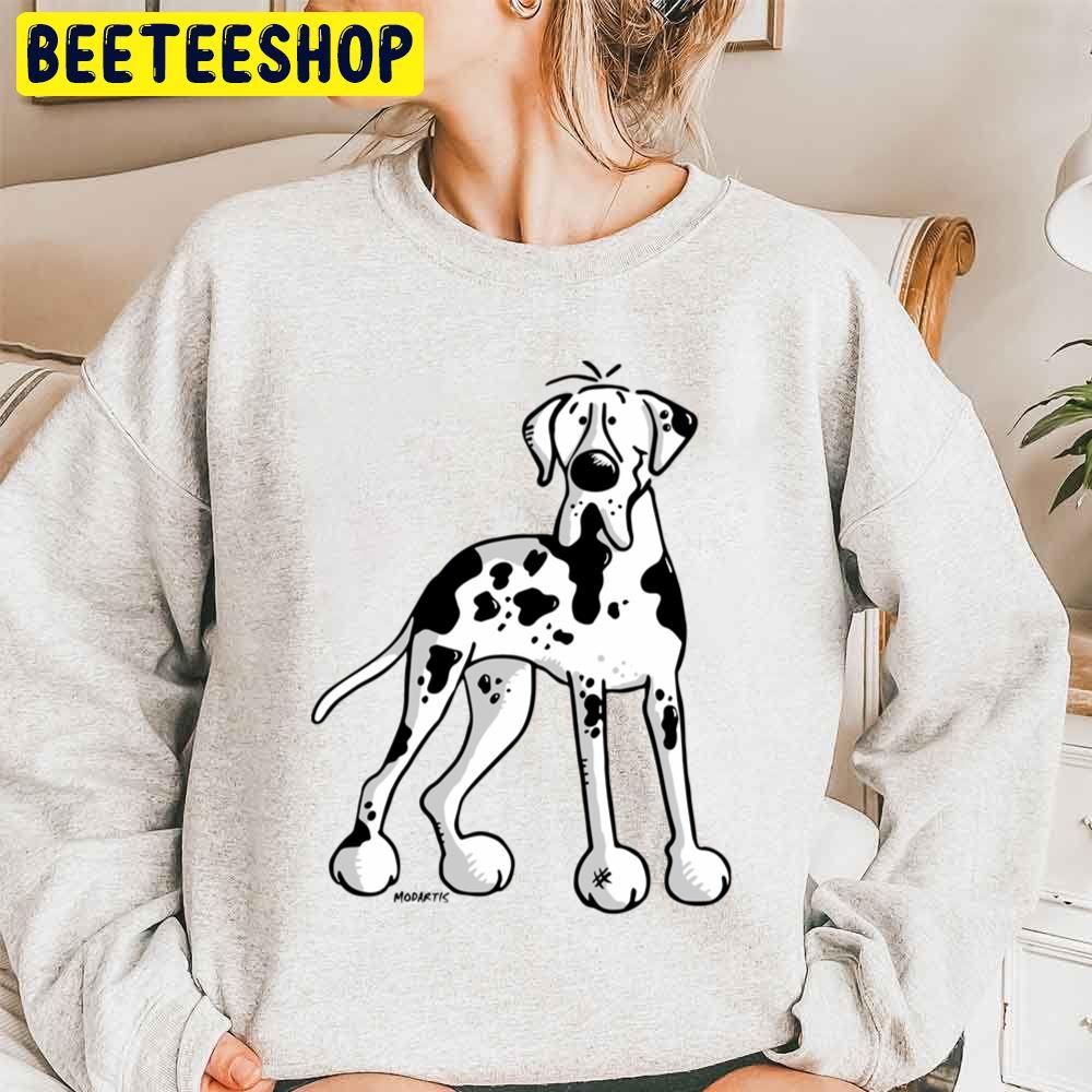 Cute Great Dane Cartoon Trending Unisex Sweatshirt Cute Great Dane Cartoon Trending Unisex Sweatshirt