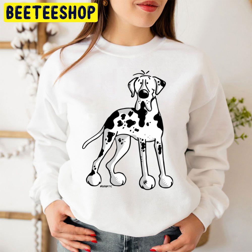Cute Great Dane Cartoon Trending Unisex Sweatshirt Cute Great Dane Cartoon Trending Unisex Sweatshirt