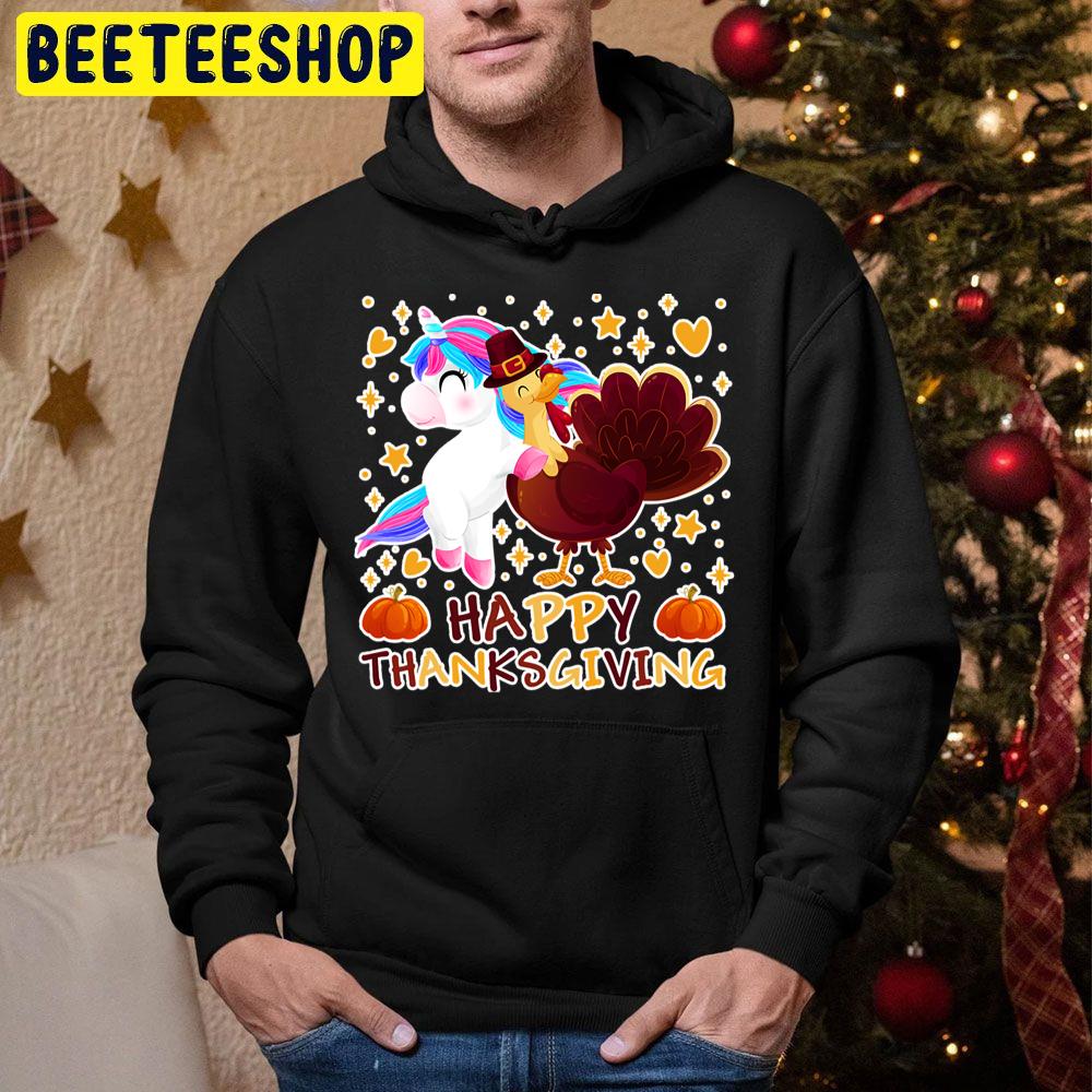 Cute Unicorn Hug Turkey Thanksgiving Trending Unisex Hoodie Cute Unicorn Hug Turkey Thanksgiving Trending Unisex Hoodie