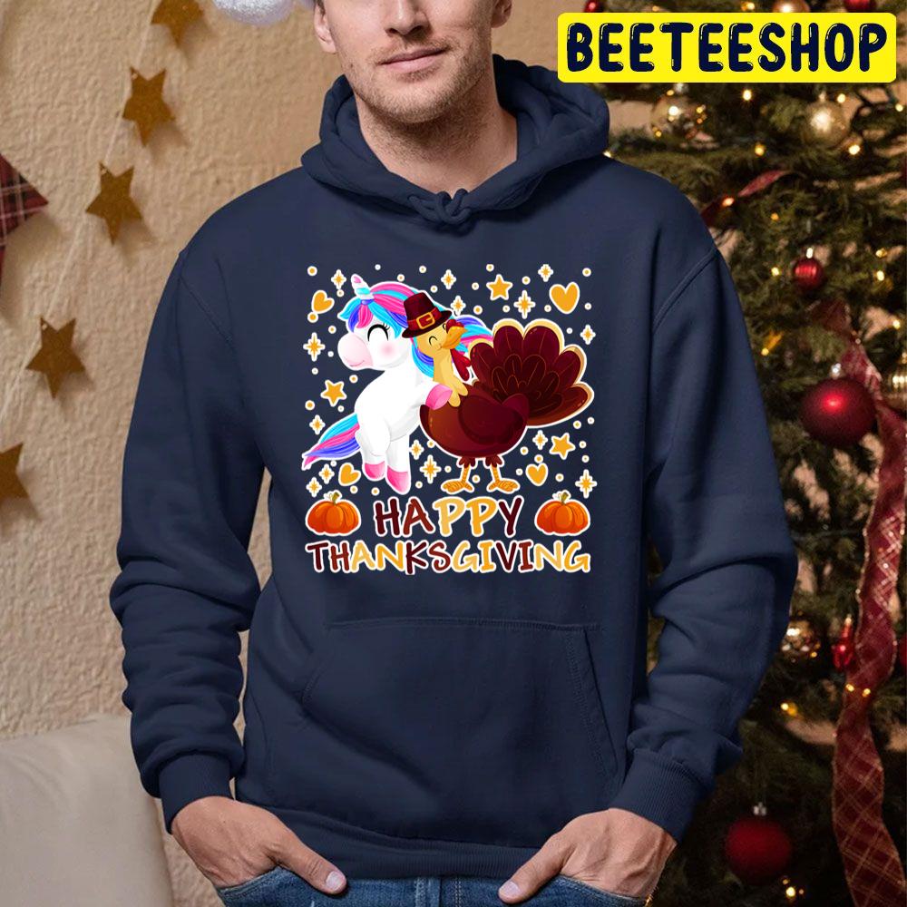 Cute Unicorn Hug Turkey Thanksgiving Trending Unisex Hoodie Cute Unicorn Hug Turkey Thanksgiving Trending Unisex Hoodie