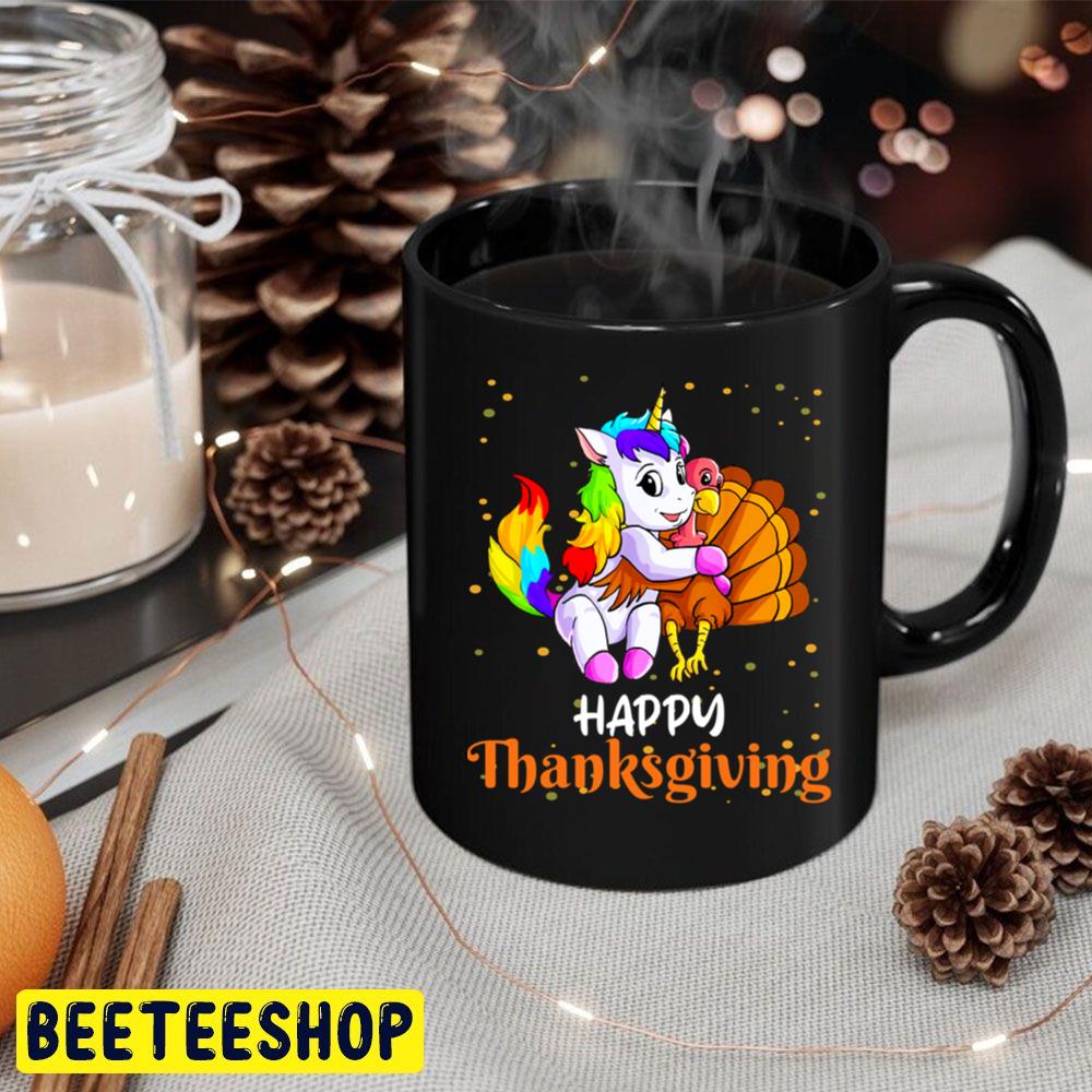 Cute Unicorn Hugs Turkey Happy Thanksgiving Day Trending Unisex Hoodie Cute Unicorn Hugs Turkey Happy Thanksgiving Day Trending Unisex Hoodie