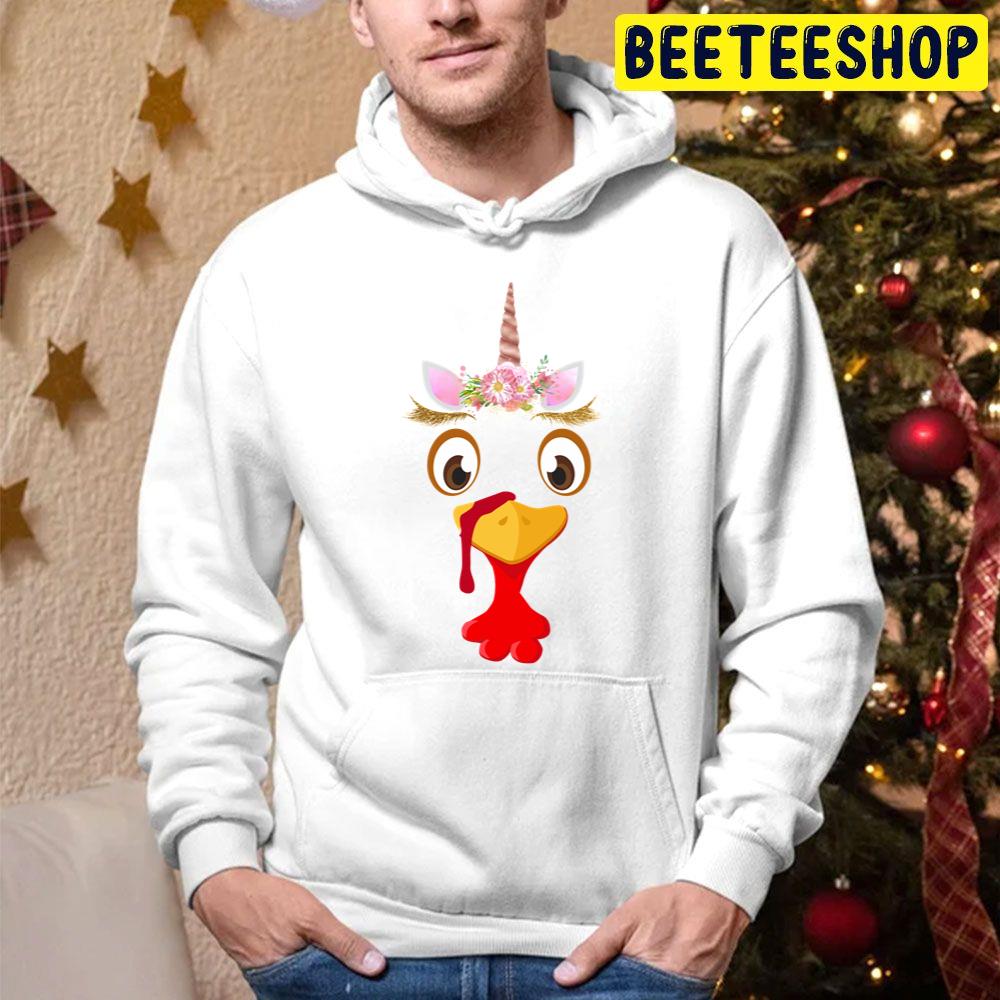 Cute Unicorn Turkey Funny Halloween Thanksgiving Trending Unisex Hoodie Cute Unicorn Turkey Funny Halloween Thanksgiving Trending Unisex Hoodie
