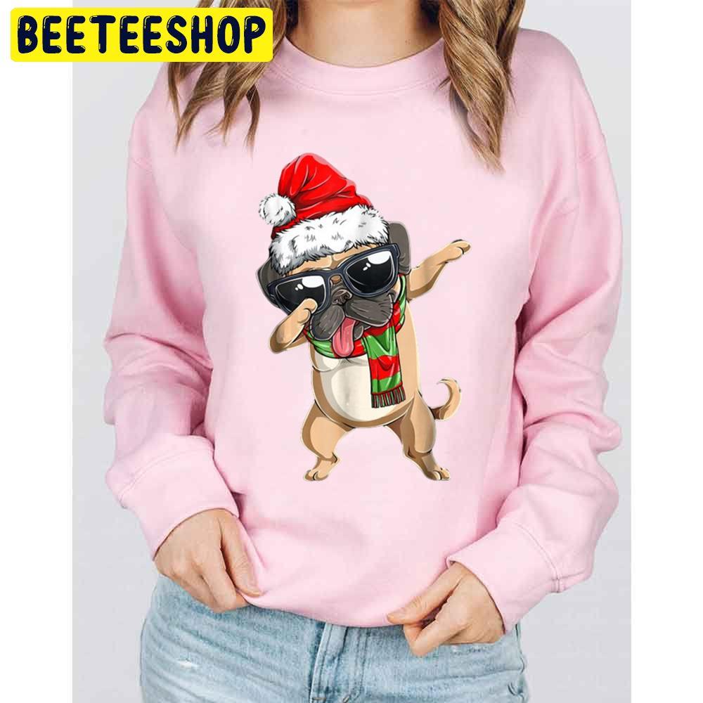 Dabbing Puppy Santa Hat Dog Lover Trending Unisex Sweatshirt Dabbing Puppy Santa Hat Dog Lover Trending Unisex Sweatshirt