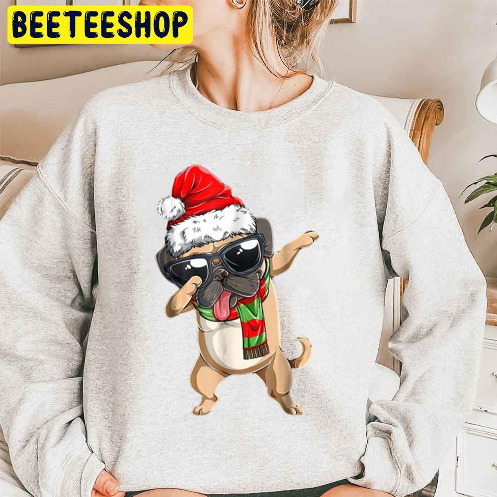 Dabbing Puppy Santa Hat Dog Lover Trending Unisex Sweatshirt Dabbing Puppy Santa Hat Dog Lover Trending Unisex Sweatshirt