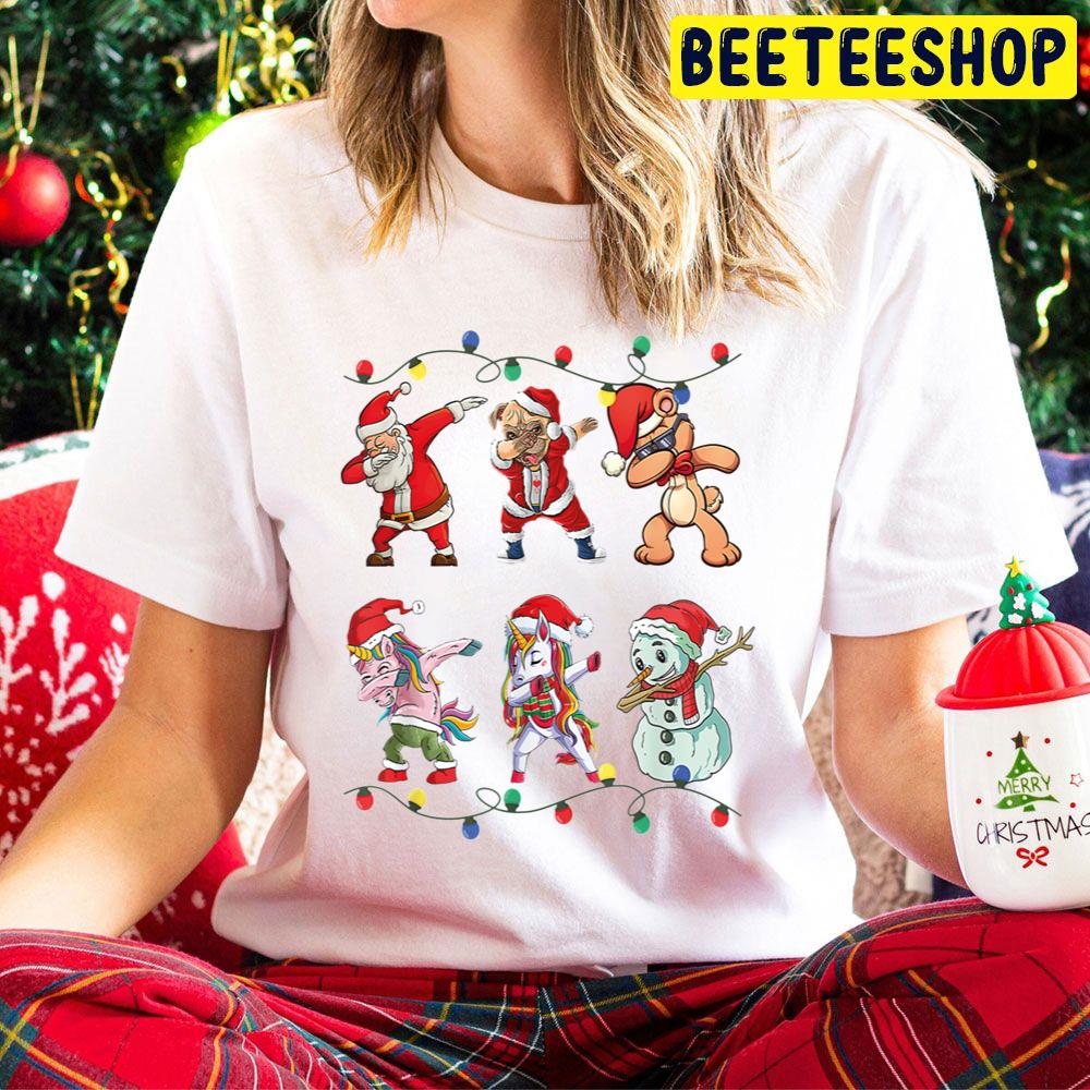 Dabbing Santa Elf Friends Christmas Trending Unisex Hoodie Dabbing Santa Elf Friends Christmas Trending Unisex Hoodie