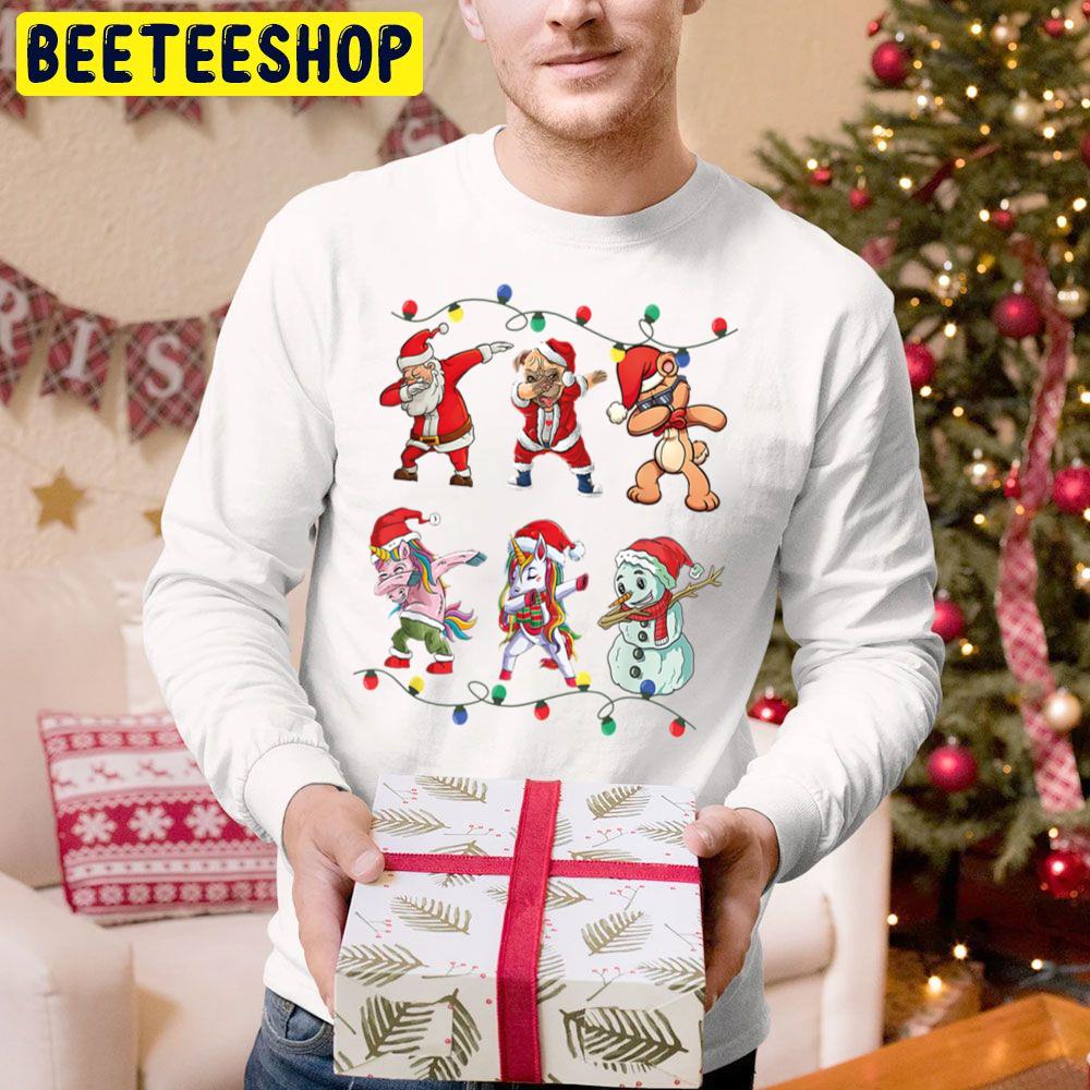 Dabbing Santa Elf Friends Christmas Trending Unisex Hoodie Dabbing Santa Elf Friends Christmas Trending Unisex Hoodie