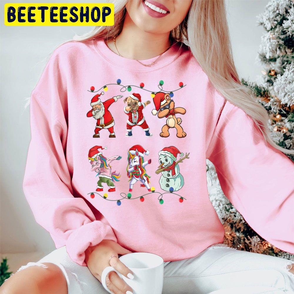 Dabbing Santa Elf Friends Christmas Trending Unisex Hoodie Dabbing Santa Elf Friends Christmas Trending Unisex Hoodie