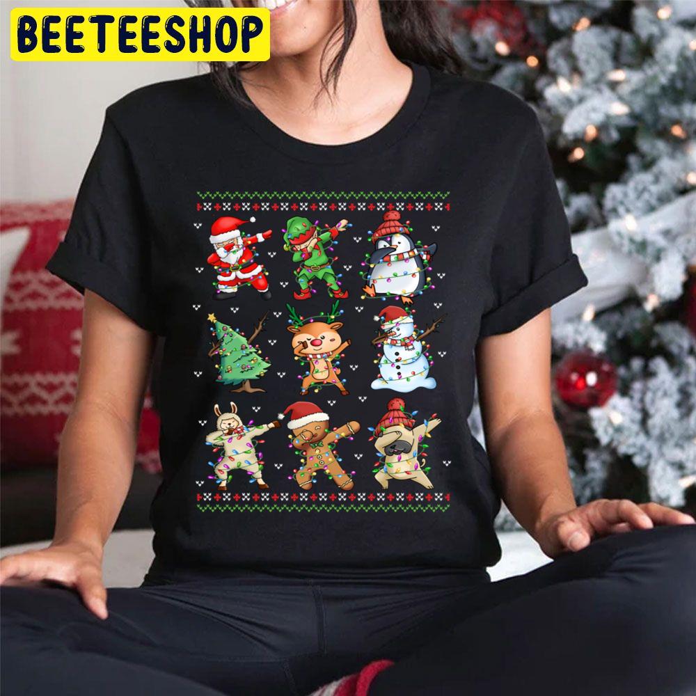 Dabbing Santa Elf Friends Knit Xmas Christmas Trending Unisex Hoodie Dabbing Santa Elf Friends Knit Xmas Christmas Trending Unisex Hoodie