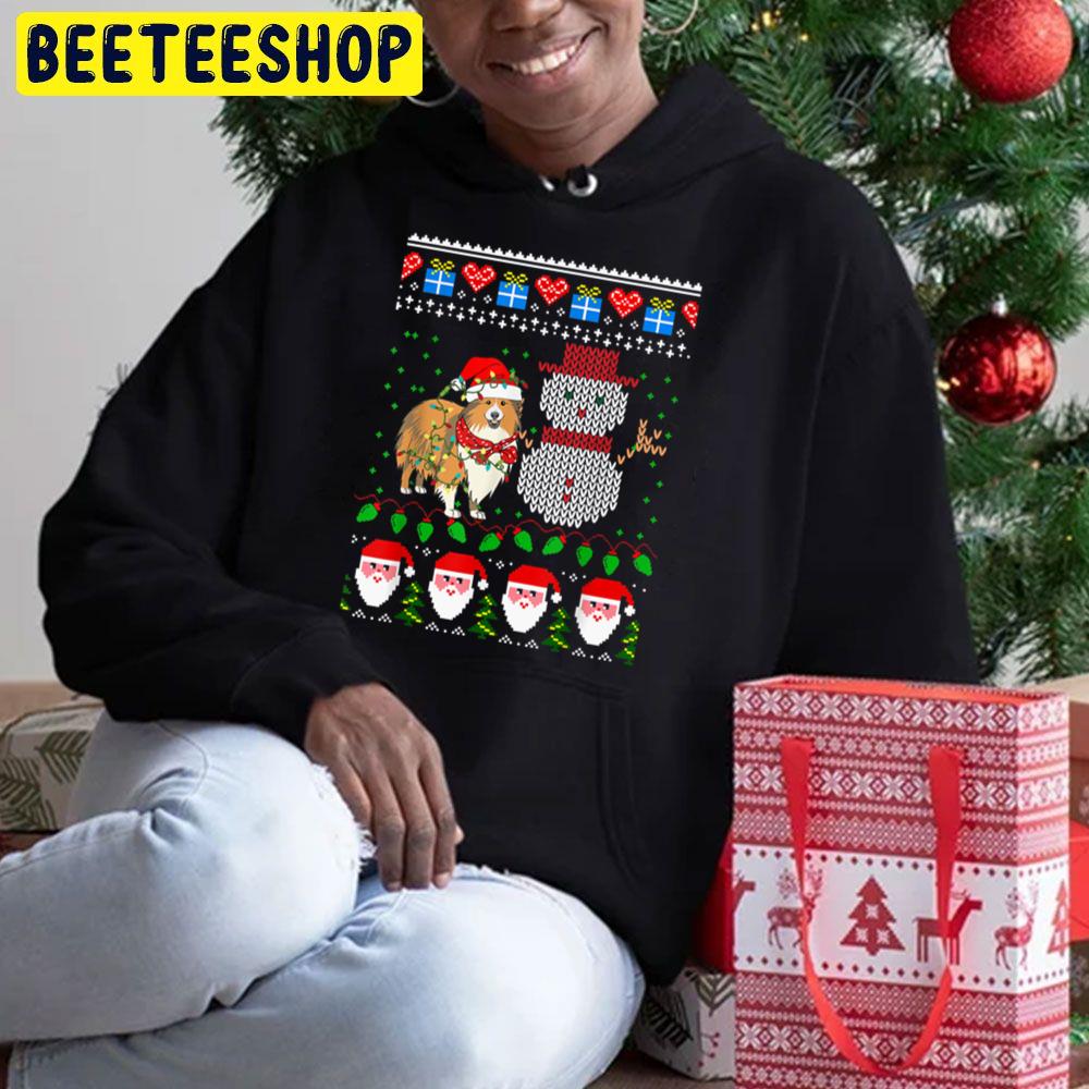 Dog And Snowman Christmas Lights Trending Unisex Hoodie Dog And Snowman Christmas Lights Trending Unisex Hoodie