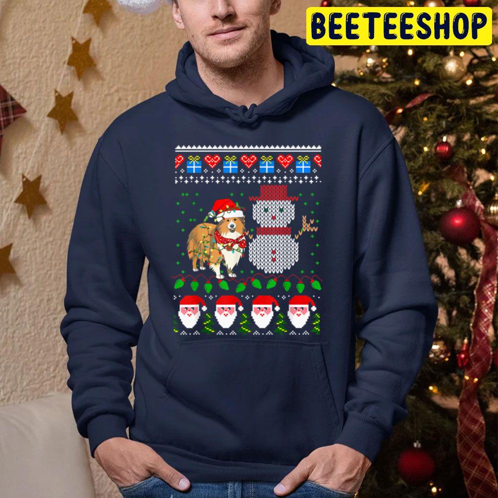 Dog And Snowman Christmas Lights Trending Unisex Hoodie Dog And Snowman Christmas Lights Trending Unisex Hoodie