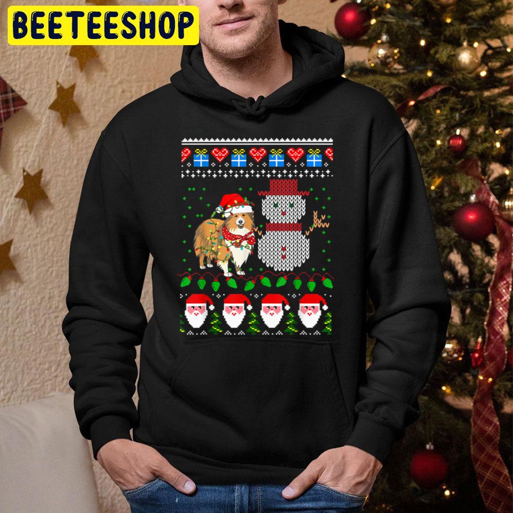 Dog And Snowman Christmas Lights Trending Unisex Hoodie Dog And Snowman Christmas Lights Trending Unisex Hoodie