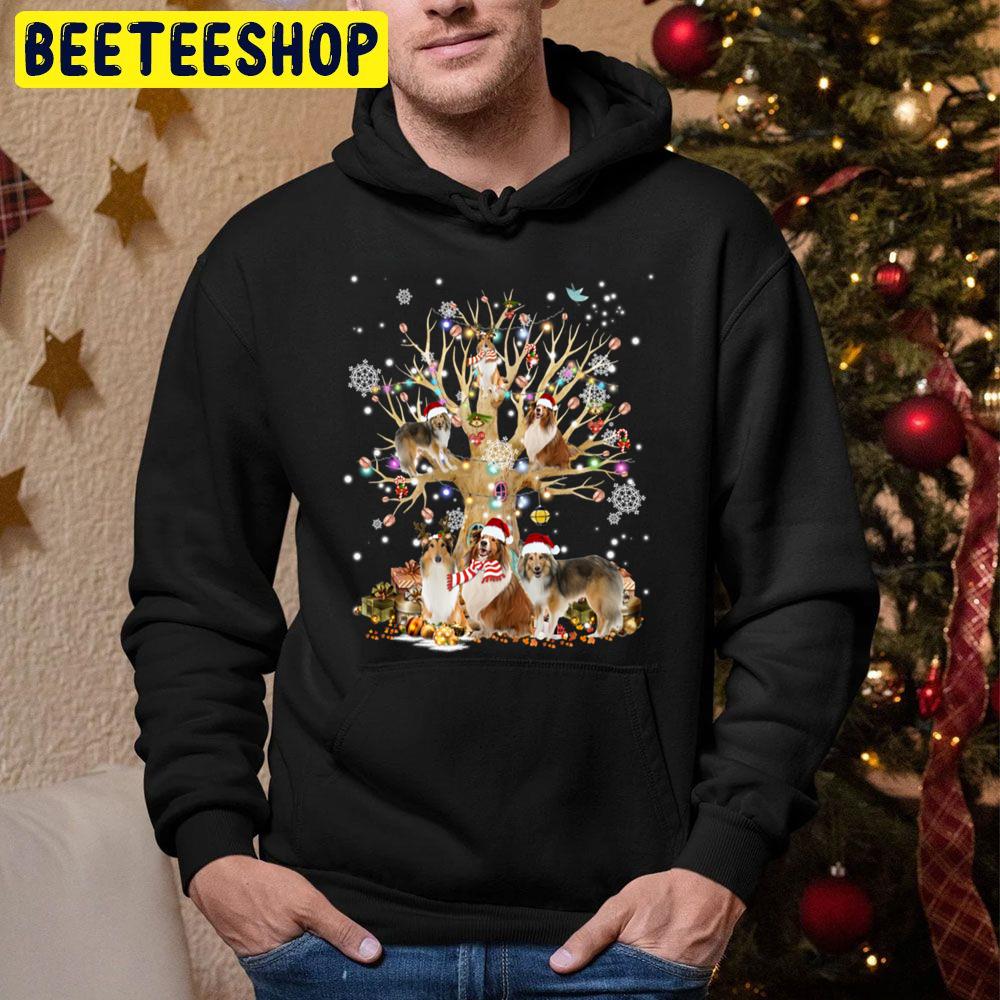 Dogs Tree Christmas Trending Unisex Hoodie Dogs Tree Christmas Trending Unisex Hoodie