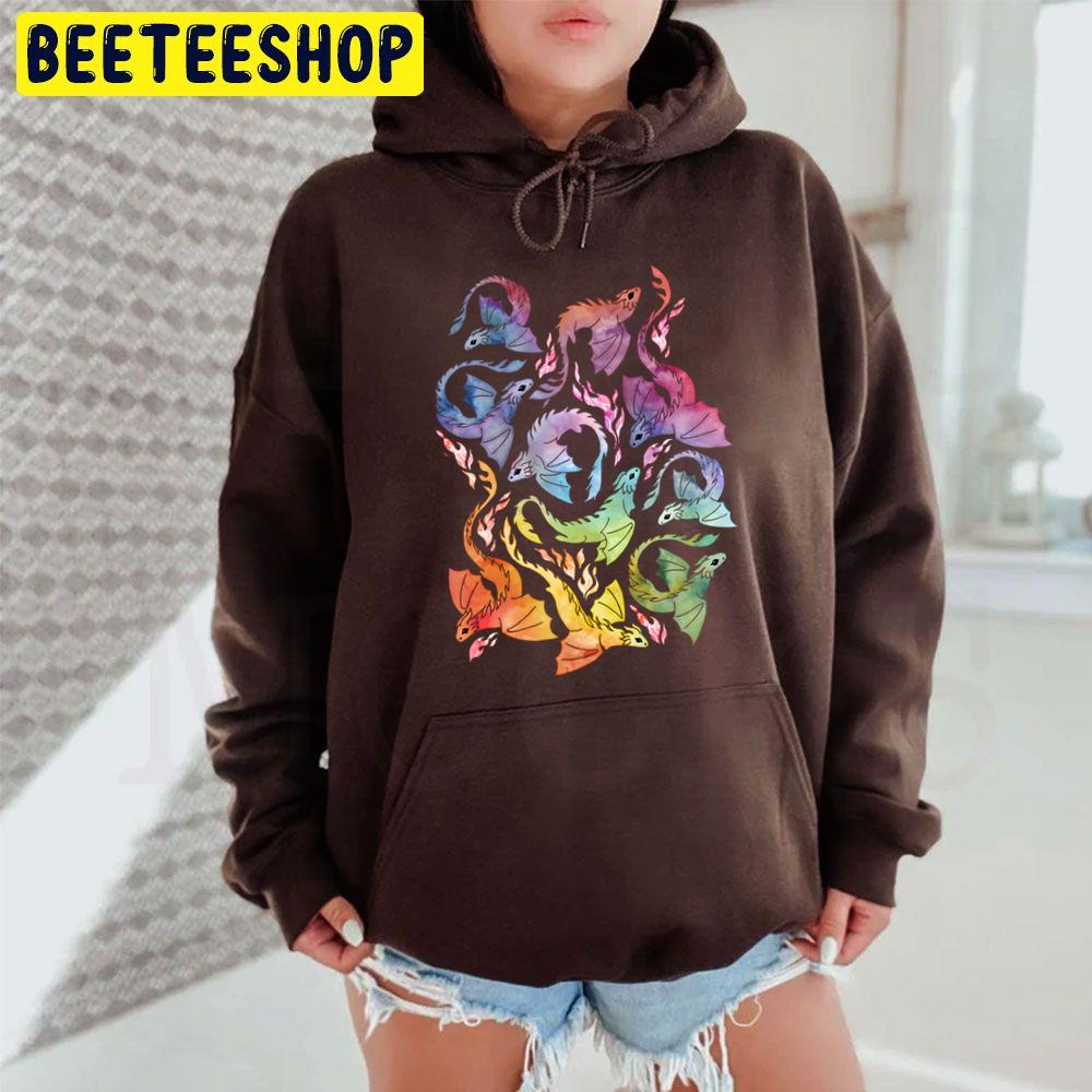 Dragon Fire Dark Rainbow Trending Unisex Hoodie Dragon Fire Dark Rainbow Trending Unisex Hoodie