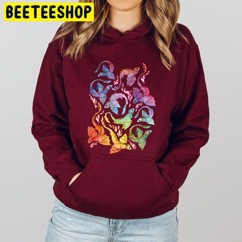 Dragon Fire Dark Rainbow Trending Unisex Hoodie Dragon Fire Dark Rainbow Trending Unisex Hoodie