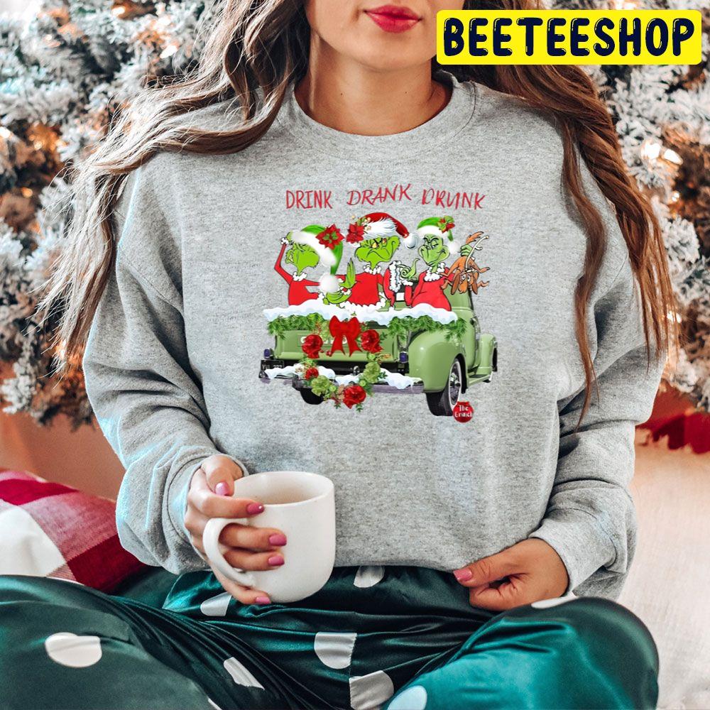 Drink Drank Drunk Grinch Christmas Trending Unisex Hoodie Drink Drank Drunk Grinch Christmas Trending Unisex Hoodie