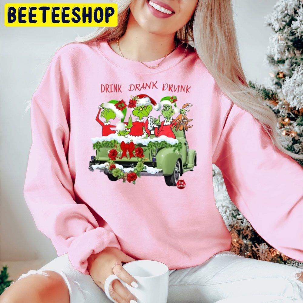 Drink Drank Drunk Grinch Christmas Trending Unisex Hoodie Drink Drank Drunk Grinch Christmas Trending Unisex Hoodie