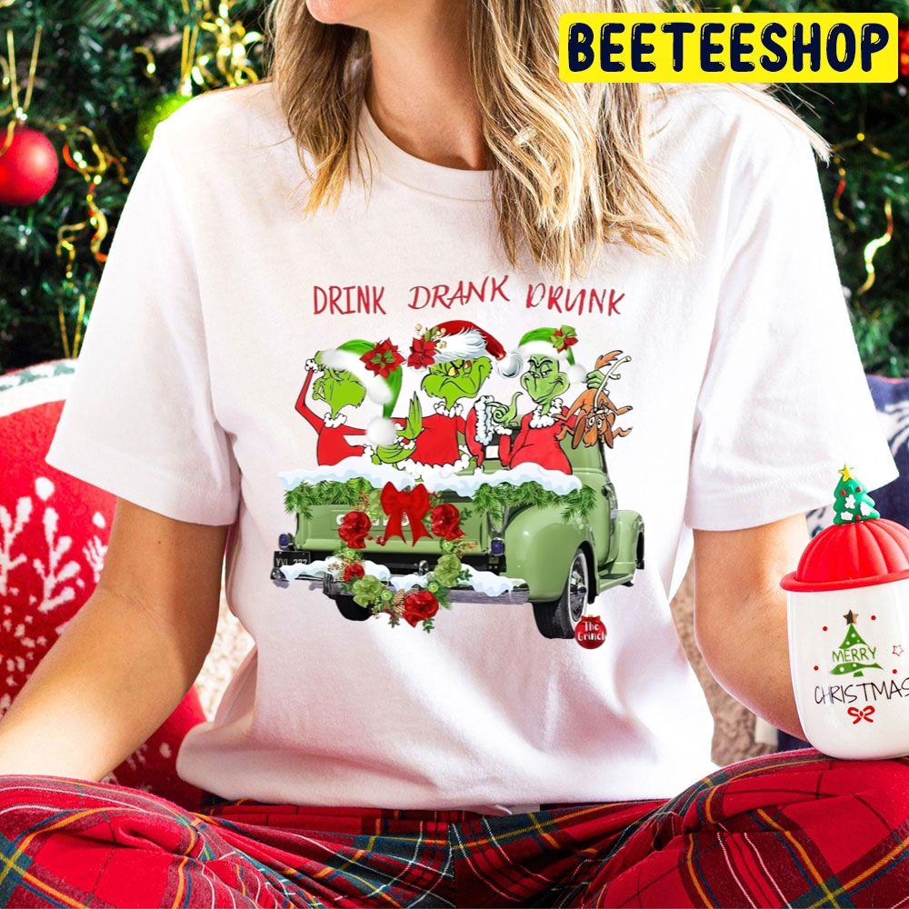 Drink Drank Drunk Grinch Christmas Trending Unisex Hoodie Drink Drank Drunk Grinch Christmas Trending Unisex Hoodie