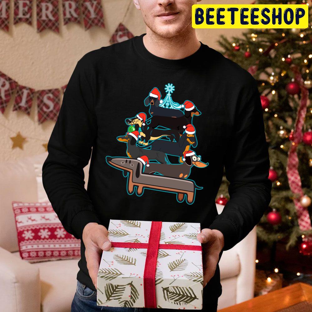 Duchshund Dog Christmas Tree Trending Unisex Hoodie Duchshund Dog Christmas Tree Trending Unisex Hoodie
